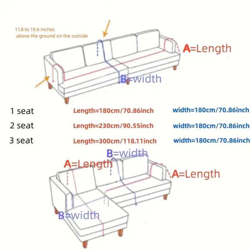 Wave Lines Chenille Sofa Covers