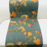 Jacquard Floral Ginkgo Leaves Reversible Coverlet