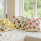 Tassel-Trimmed Boho Floral Cushions