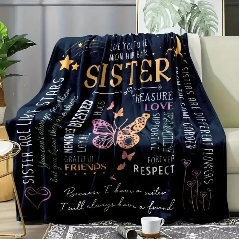 Love You Sister Gift Warm Blanket