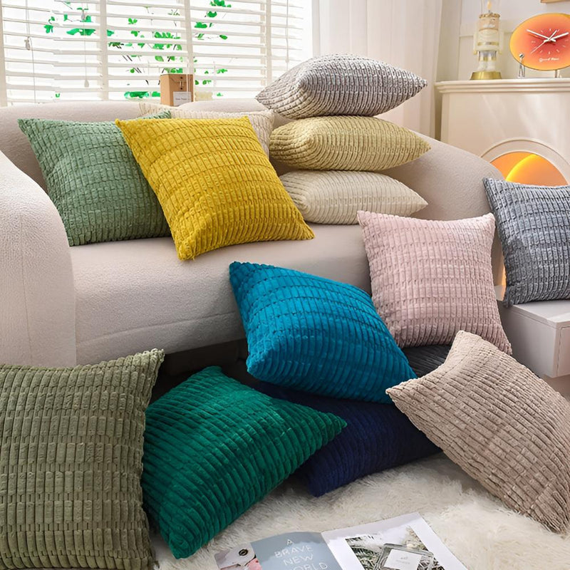 Plush Ridge Cushion Covers