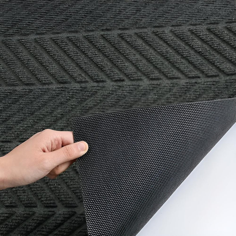 Chevron Ridges Non-Slip Door Mat