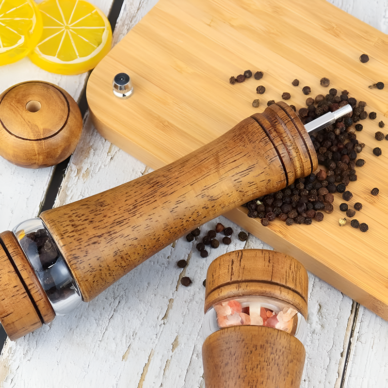 Rustic Oak Seasoning Grinder