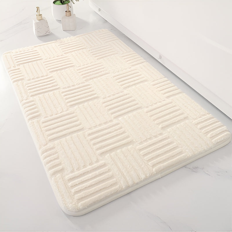 Vivid Grid Absorbent Bath Mat