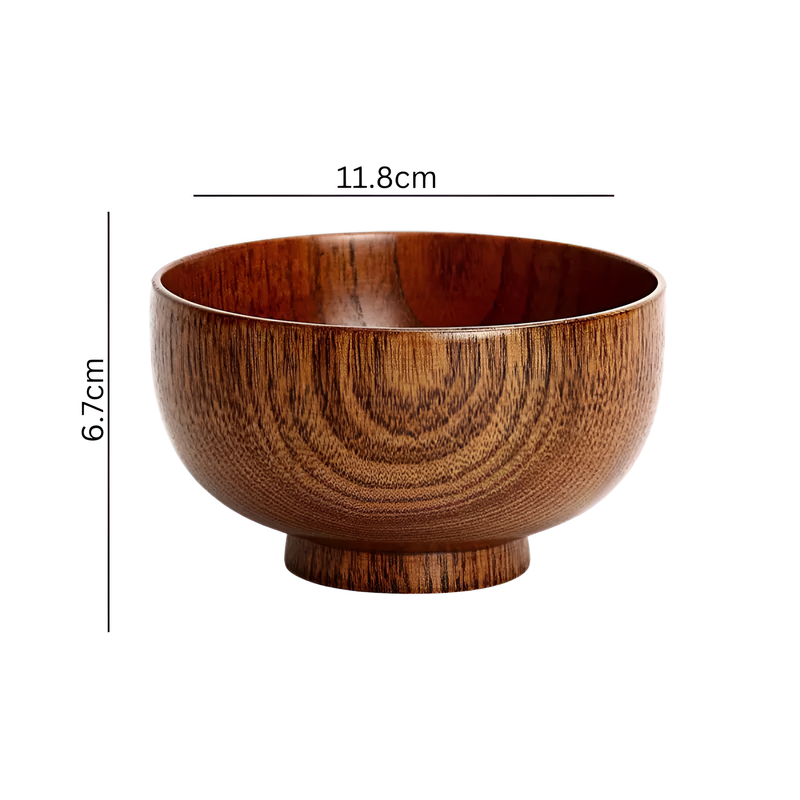 Rustic Jujube Wooden Bowl