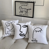 Abstract Face Artistic Cushion Cover