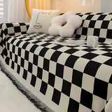 Checkerboard Anti-Scratch Sofa Cover