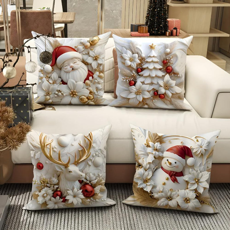 Christmas Charm Velvet Cushion Covers