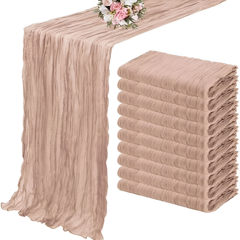 Cheesecloth Flowy Table Runner | 10 Pcs Set