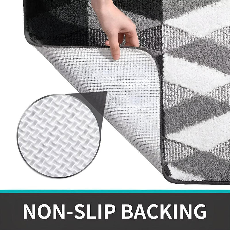 Soft Microfibre Non-Slip Geometric Rug