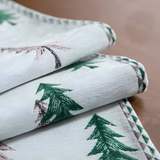 Festive Pine Tree Tassel Runner