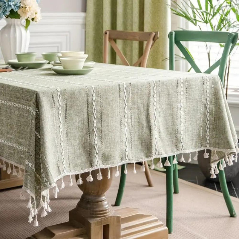 Elegant Cotton Linen Tablecloth