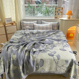 Reversible Ginkgo Leaf Cotton Blanket