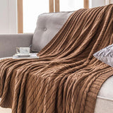 Braid Knitted Cotton Throw