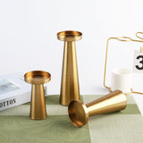 Elegant Brass Candle Holders | Set of 3