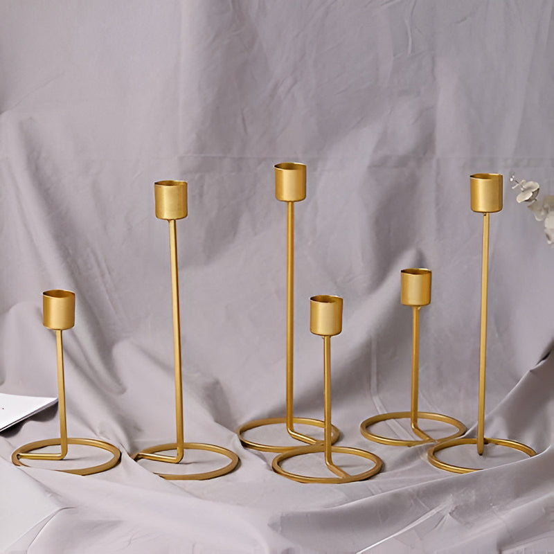 Golden Romantic Candle Holders