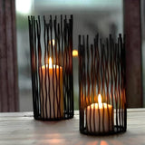 Black Iron Candle Holder Desk