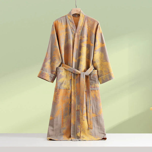 Soft Kimono-Style Cotton Bathrobe