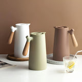 Elegant Insulated Carafe with Wooden Handle