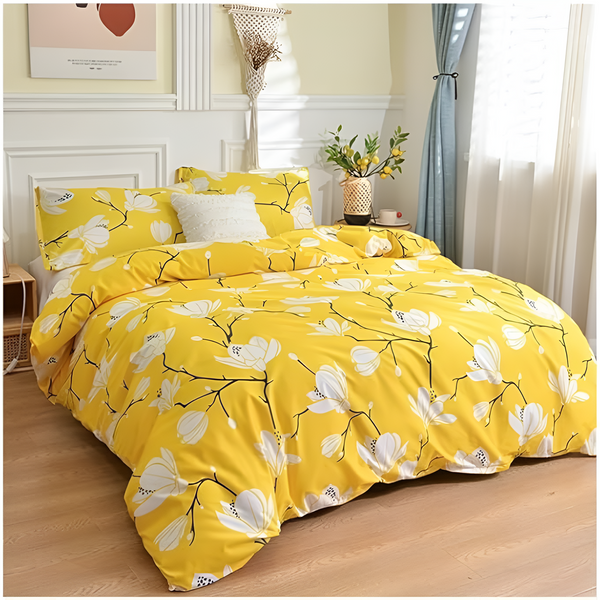 Yellow Blossom | 3pcs Quilt Cover Sets