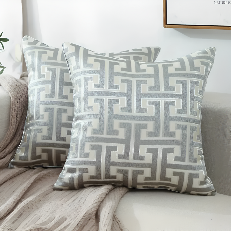 Geometric Jacquard Luxury Cushion Cover