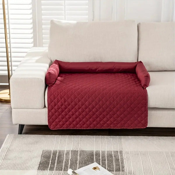 Bolstered Quilted Pet Sofa Protector