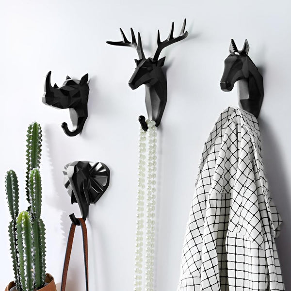 Animal Head Wall-Mounted Key Holder