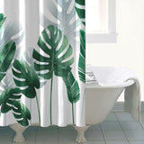 Tropical Monstera Leaves Shower Curtain