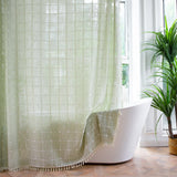 Farmhouse Cotton Linen Shower Curtain