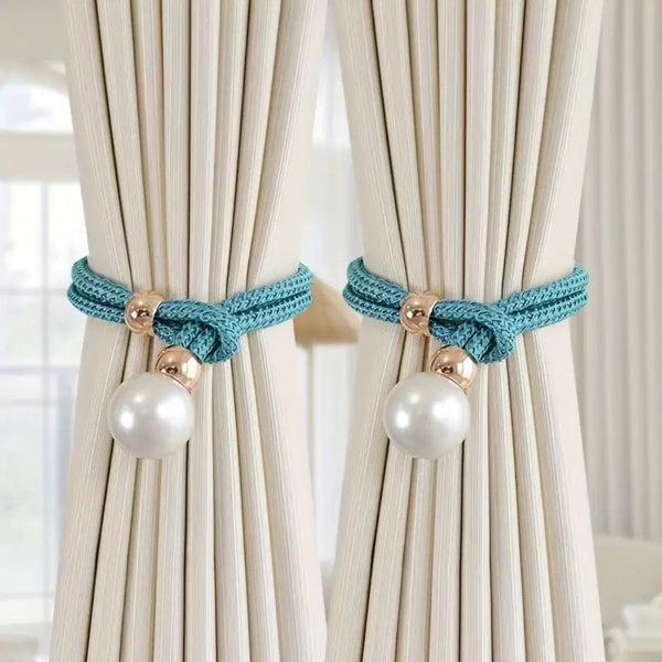 Lustrous Pearl Curtain Tie Back | 2 Pcs Set