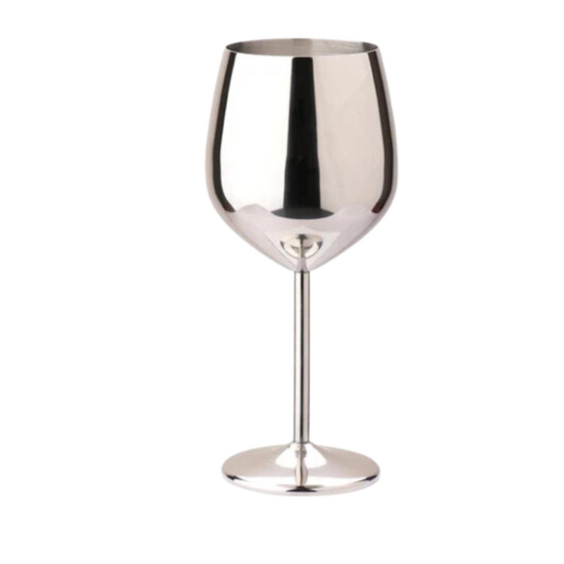 Lustrous Stainless Steel Wine Glass