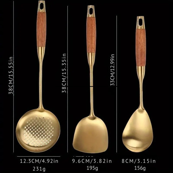 Chef’s Choice Golden Kitchen Utensils | 6pcs Set