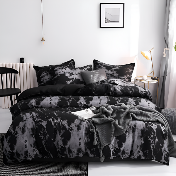 Luxe Black Marble | 3pcs Quilt Cover Sets