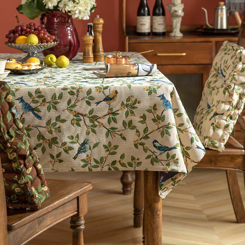 Lavish Heritage Floral & Bird Tablecloth