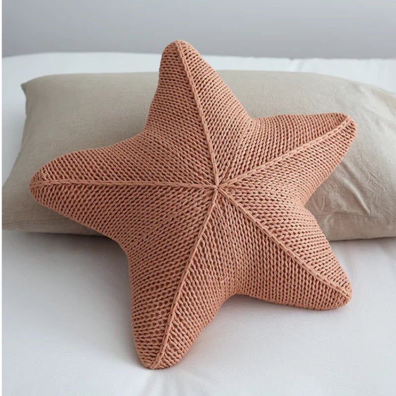 Starfish Hand-Knitted Cushion