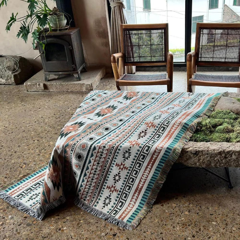 Desert Bloom Tapestry Picnic Blanket & Throw