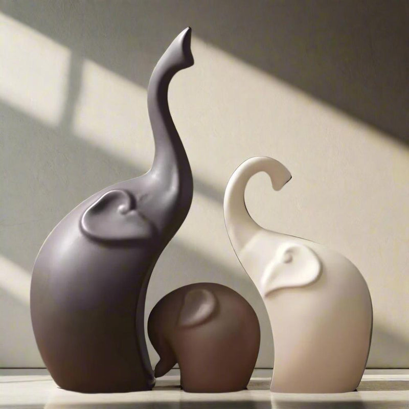 Modern Grace Elephant Sculptures