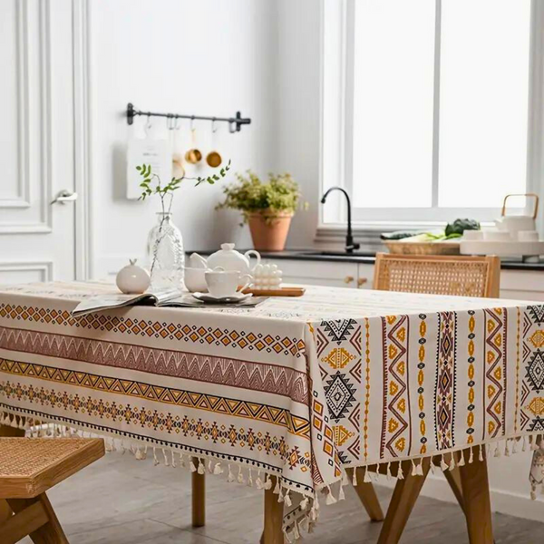 Exquisite Bohemian Tablecloth with Tassels