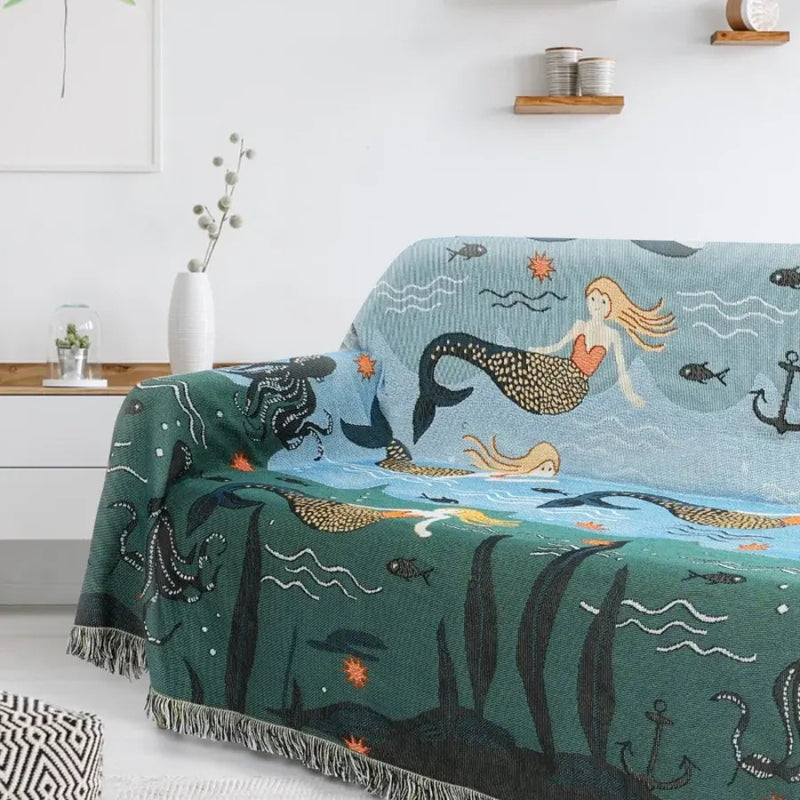 Underwater Mermaid Sofa Cover