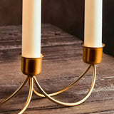 Gilded Trio Iron Candle Holder