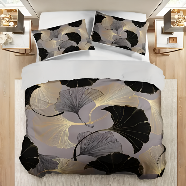 Artistic Leaf Quilt Cover Set