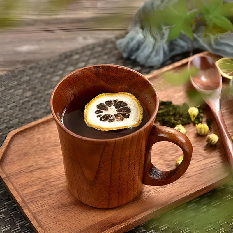 Rustic Japanese Style Wooden Mug