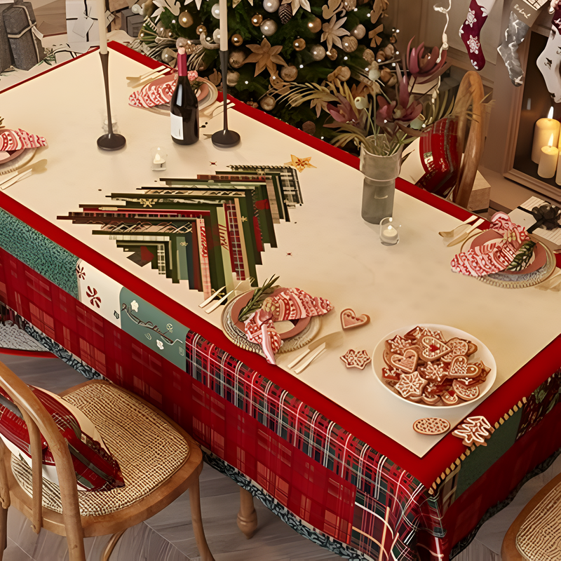 Elegant Holiday Tree Tablecloth