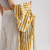 Cloud-Soft Unisex Striped Bathrobe