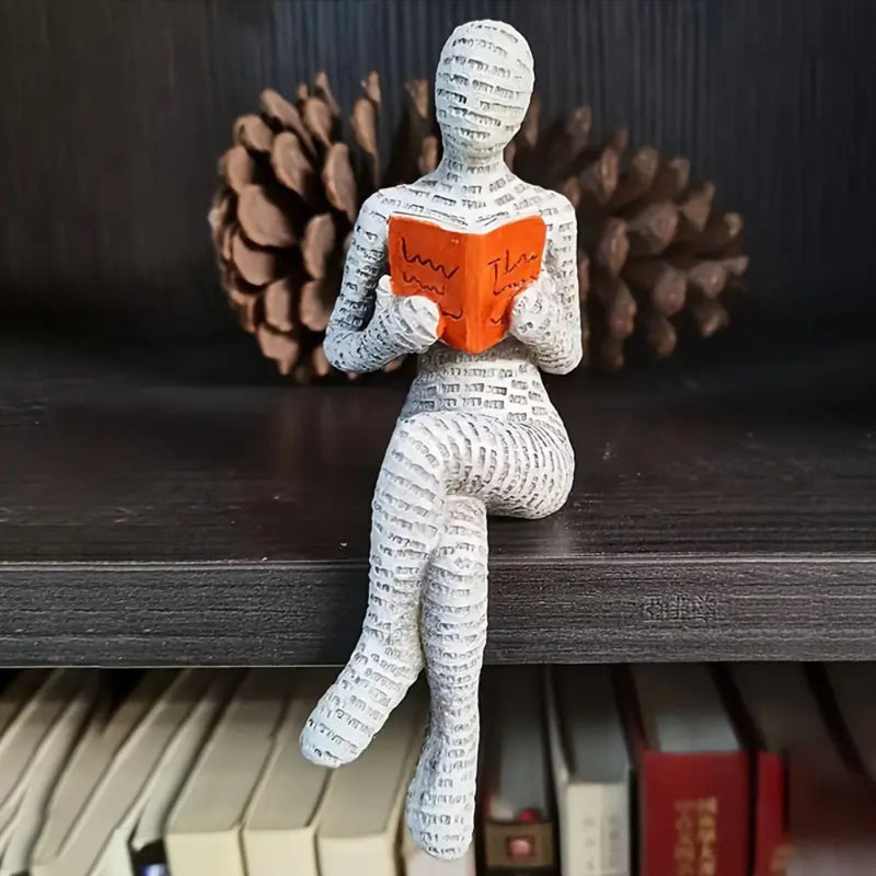 Woman Reading Shelf Decoration