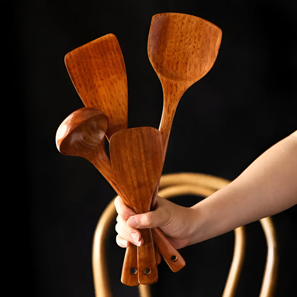 Wooden Kitchen Utensil Set | 4-piece