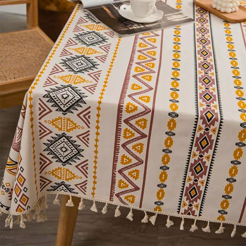 Exquisite Bohemian Tablecloth with Tassels