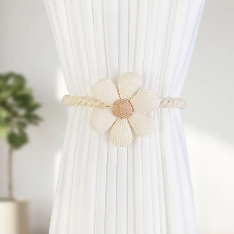 Delicate Flower Magnetic Curtain Tie Back | 2Pcs Set