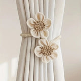 Floral Hemp Curtain Tie Back | 2Pcs Set