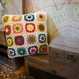 Floral Crochet Cushion Cover